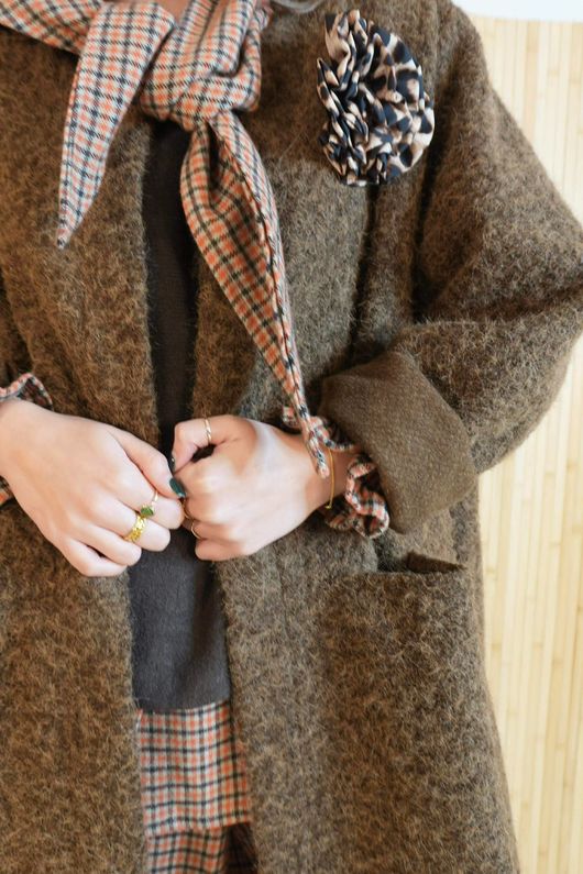 Norbury Corsage Relaxed Jacket Chocolate /19=